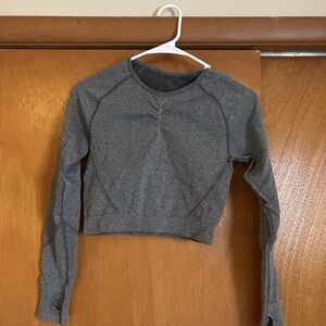 Gray Long Sleeve Women's Top
